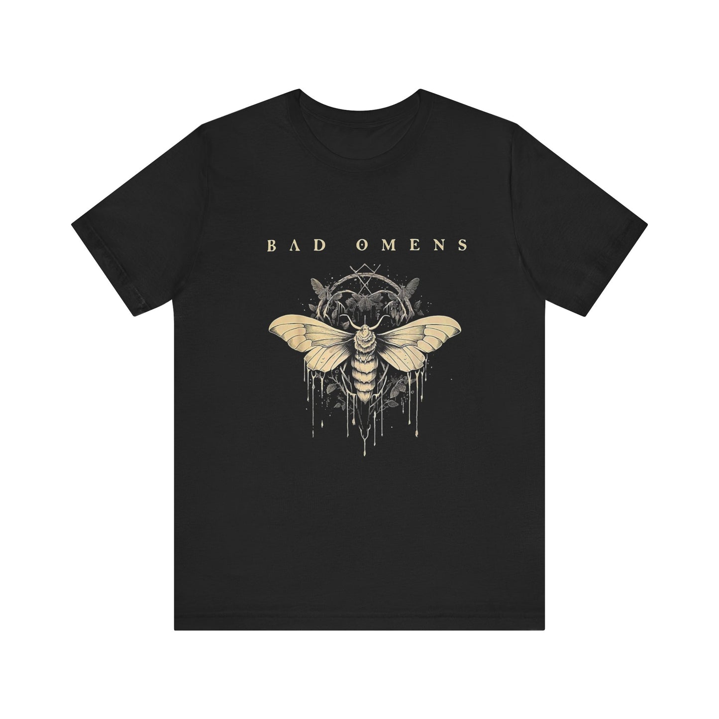 Bad Omens Unisex Tee - Artistic Apparel with Moth Design