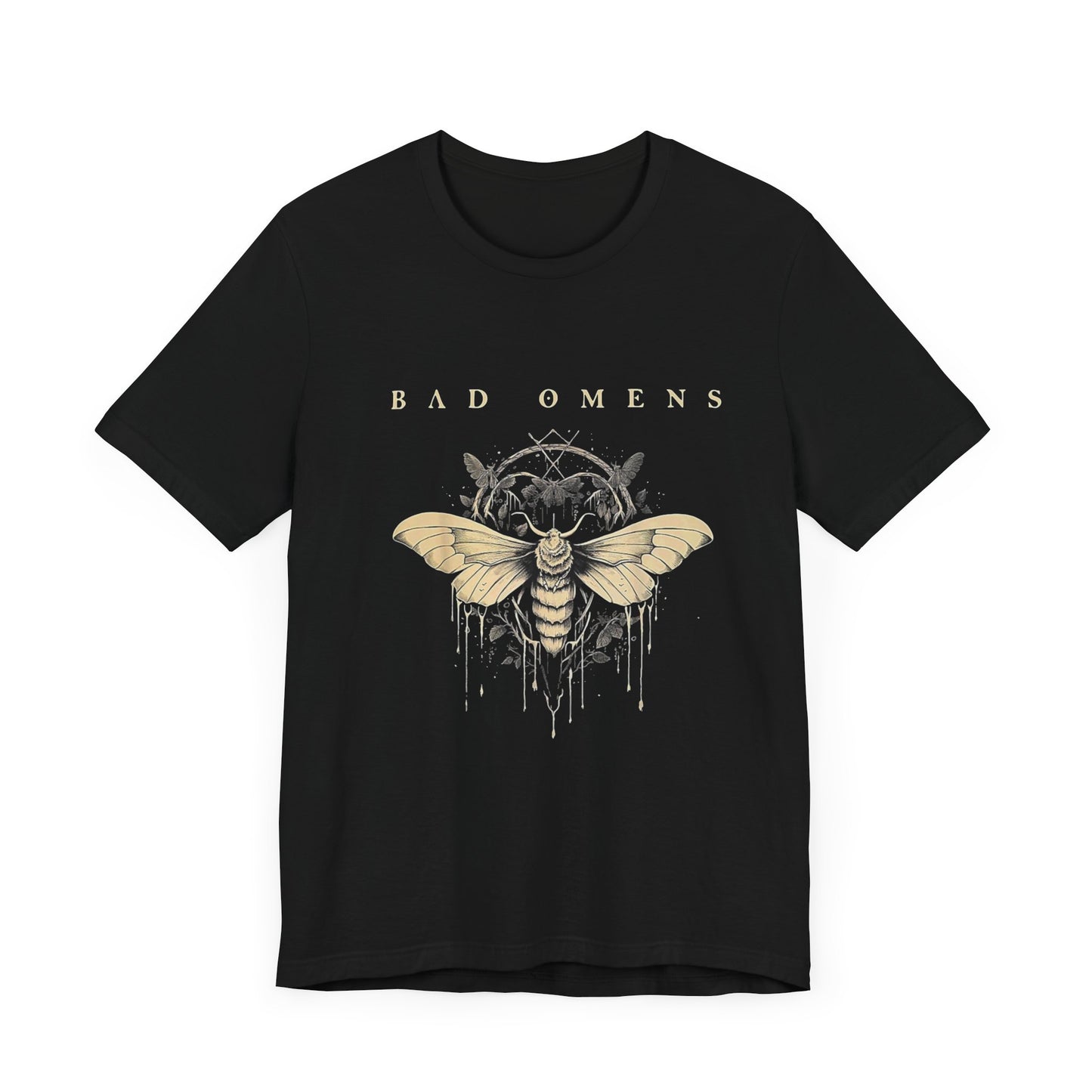 Bad Omens Unisex Tee - Artistic Apparel with Moth Design